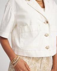 Chico's Clothing Soft-Stretch Short Cotton Shacket