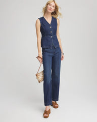 Chico's Clothing Sleeveless Denim Vest