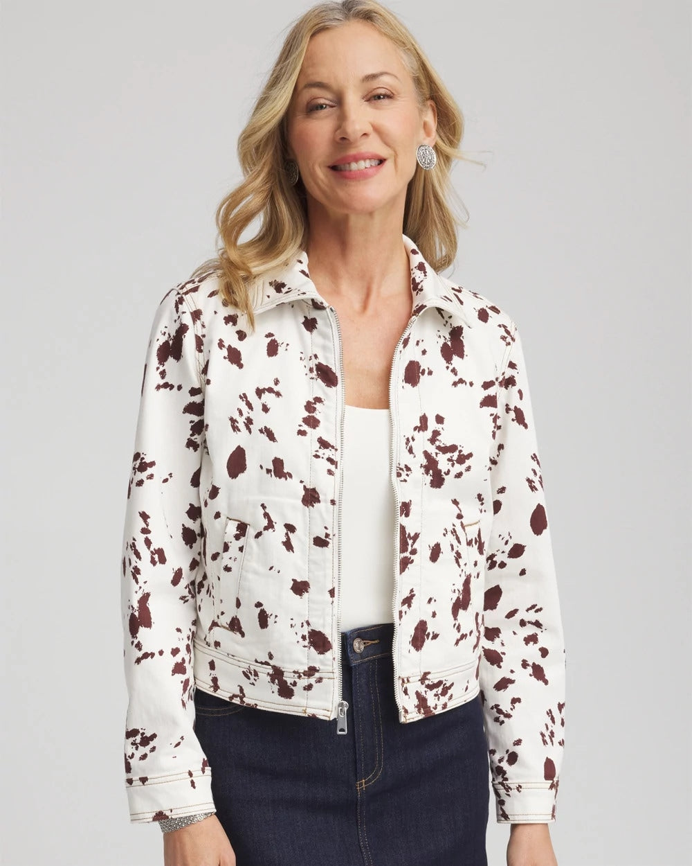 Chico's Clothing Pampas Pony Denim Jacket