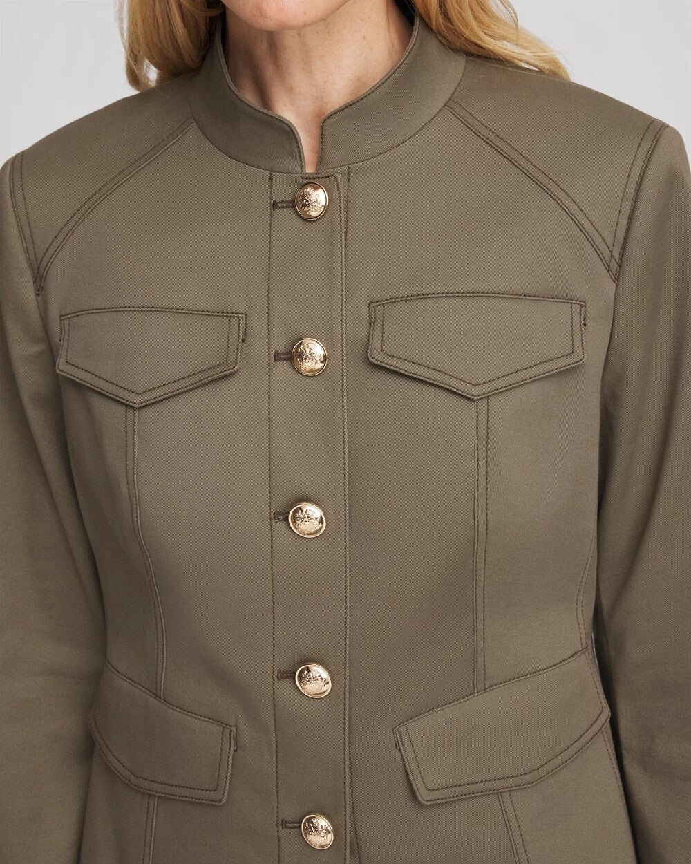 Chico's Clothing Peplum Field Jacket