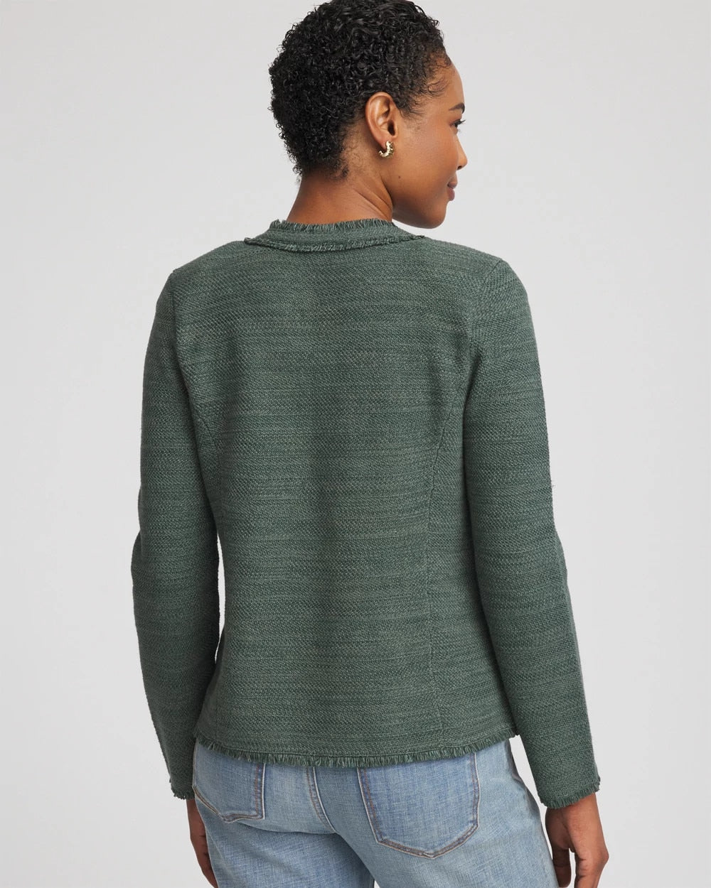 Chico's Clothing Embroidered Cotton-Blend Jacket