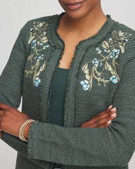 Chico's Clothing Embroidered Cotton-Blend Jacket