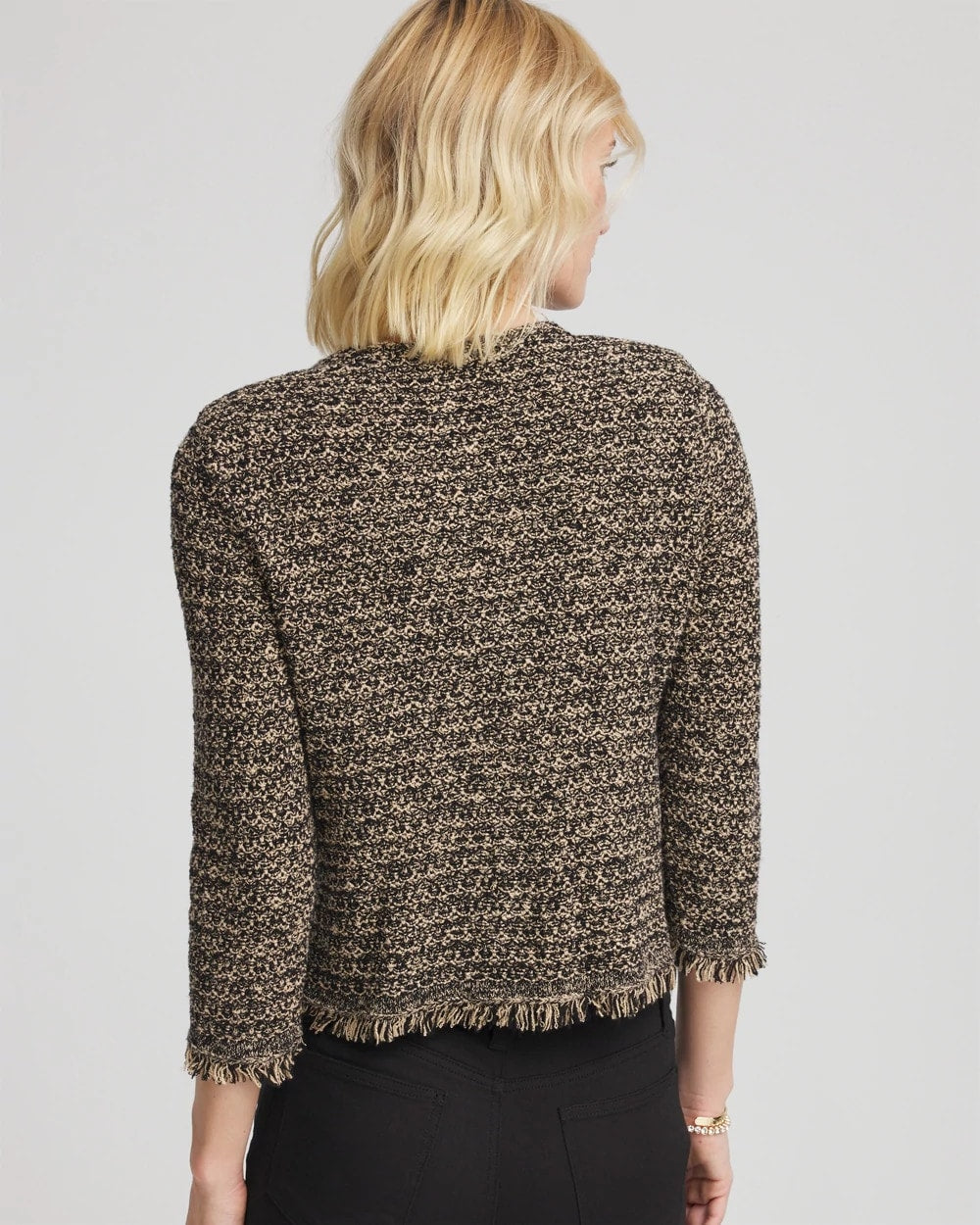 Chico's Clothing Tweed Cropped Jacket