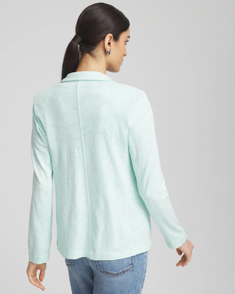 Chico's Clothing Slub Knit Blazer