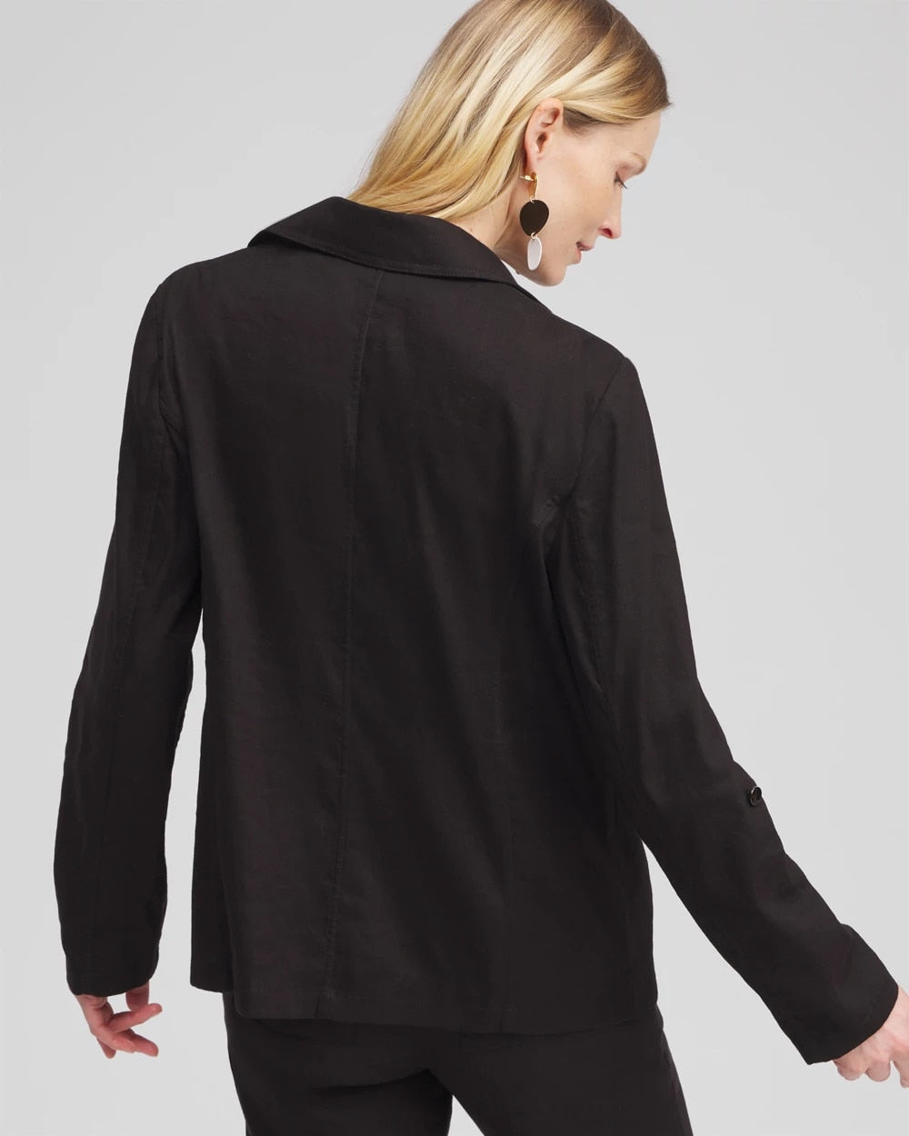 Chico's Clothing Linen Blend Stretch Blazer
