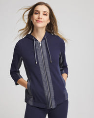 Chico's Clothing Zenergy® French Terry & Chambray Jacket