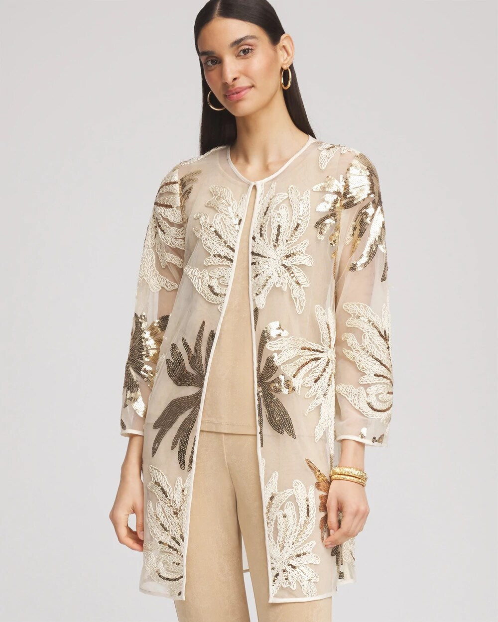 Chico's Clothing Travelers™ Collection Sequin-Mesh Jacket
