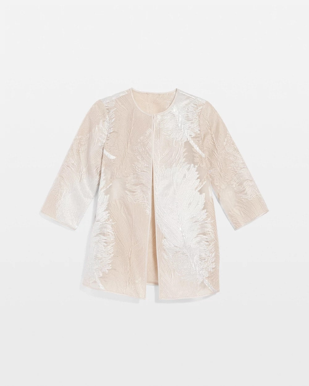 Chico's Clothing Travelers™ Collection Metallic 3/4 Sleeve Jacket