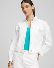 Chico's Clothing Embroidered Relaxed Denim Jacket