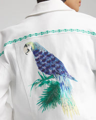 Chico's Clothing Embroidered Relaxed Denim Jacket