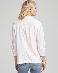 Chico's Clothing Linen Stretch Blazer