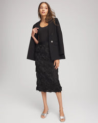 Chico's Clothing Chevron Fringe Party Skirt
