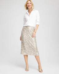 Chico's Clothing Sequins Party Pencil Skirt