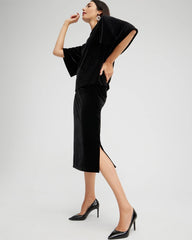 Chico's Clothing Travelers™ Velvet Midi Skirt