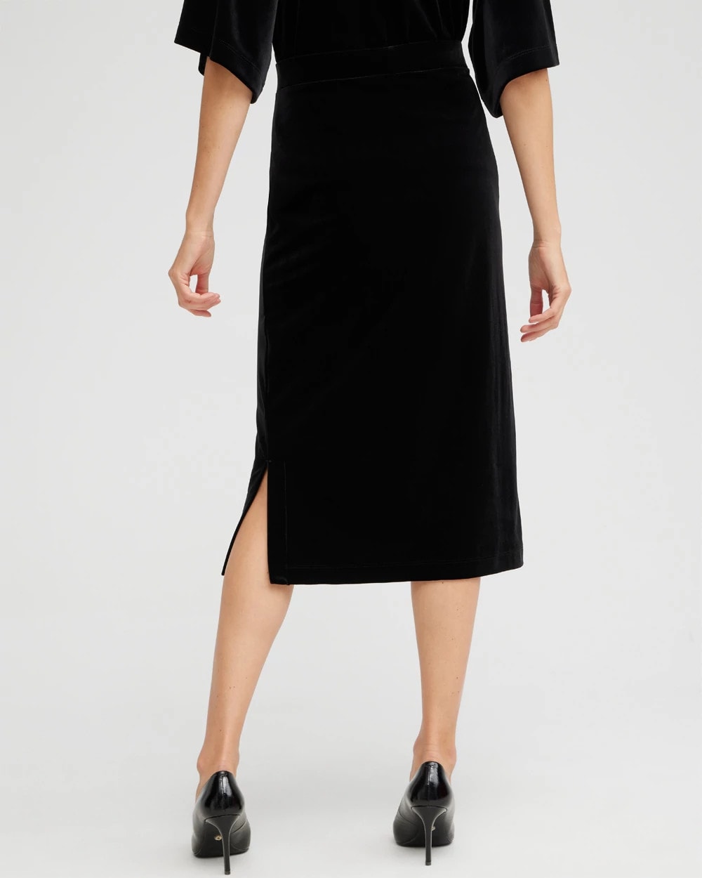 Chico's Clothing Travelers™ Velvet Midi Skirt
