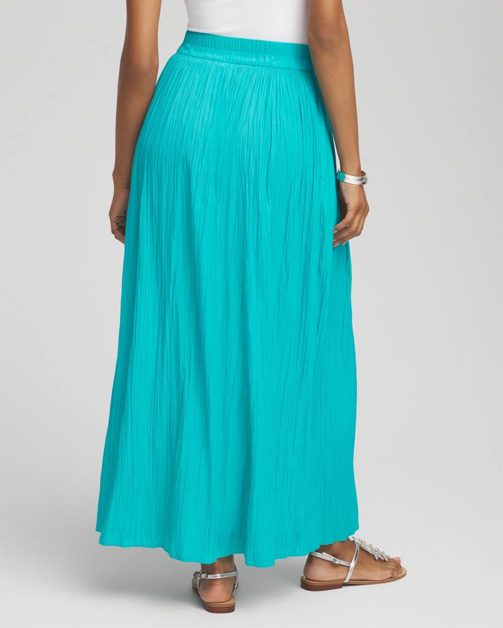 Chico's Clothing Pull-on Pleated Maxi Skirt
