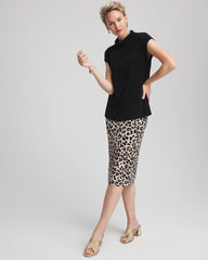 Chico's Clothing Travelers™ No Tummy Animal-Print Pencil Skirt