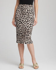 Chico's Clothing Travelers™ No Tummy Animal-Print Pencil Skirt