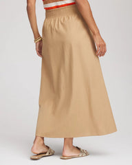 Chico's Clothing Smocked Pull-On Midi Skirt