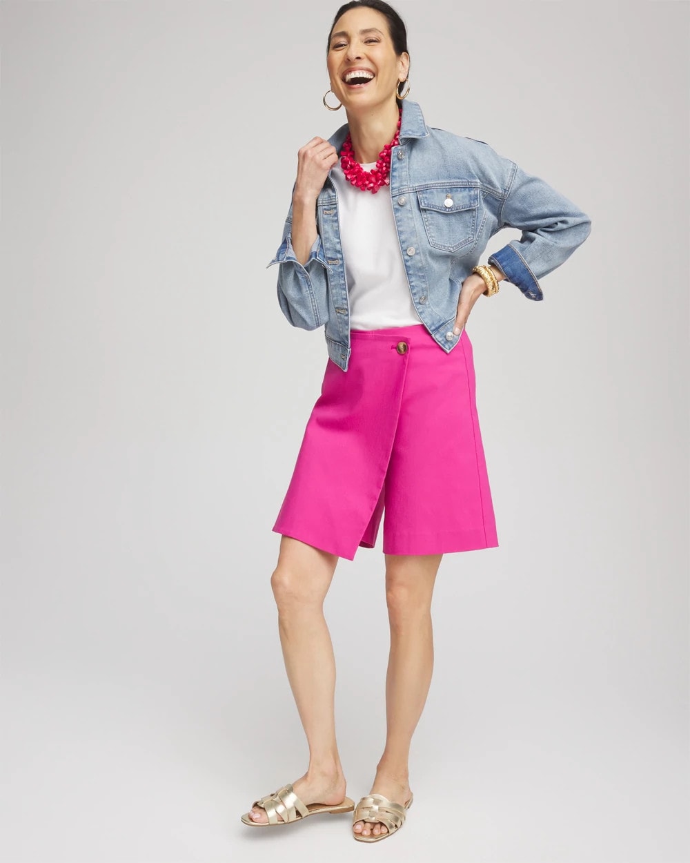 Chico's Clothing Brigitte™ Pull-On Asymmetrical Wrap Skort