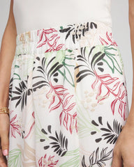 Chico's Clothing Floral Embroidered Crinkle Maxi Skirt