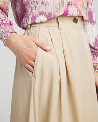 Chico's Clothing Pleated A-Line Midi Skirt