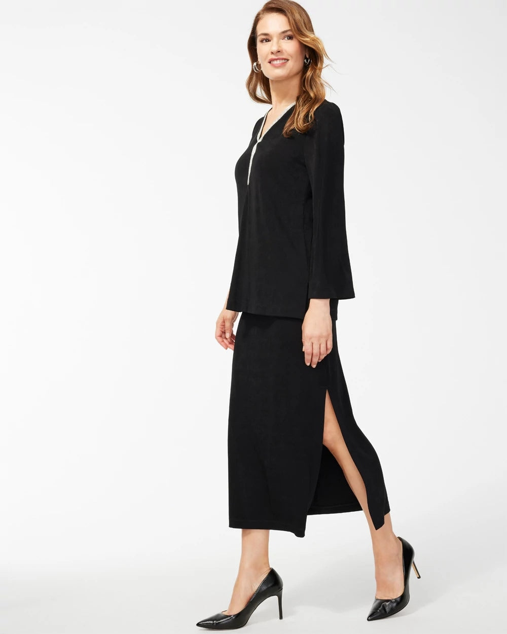 Chico's Clothing Travelers™ Side-Slit Maxi Skirt