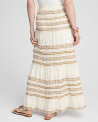 Chico's Clothing Crochet Gauze Trim Skirt