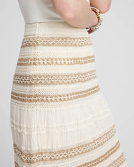Chico's Clothing Crochet Gauze Trim Skirt
