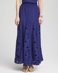 Chico's Clothing Godet Maxi Eyelet Skirt