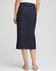 Chico's Clothing High-Rise Straight Stretch-Denim Skirt