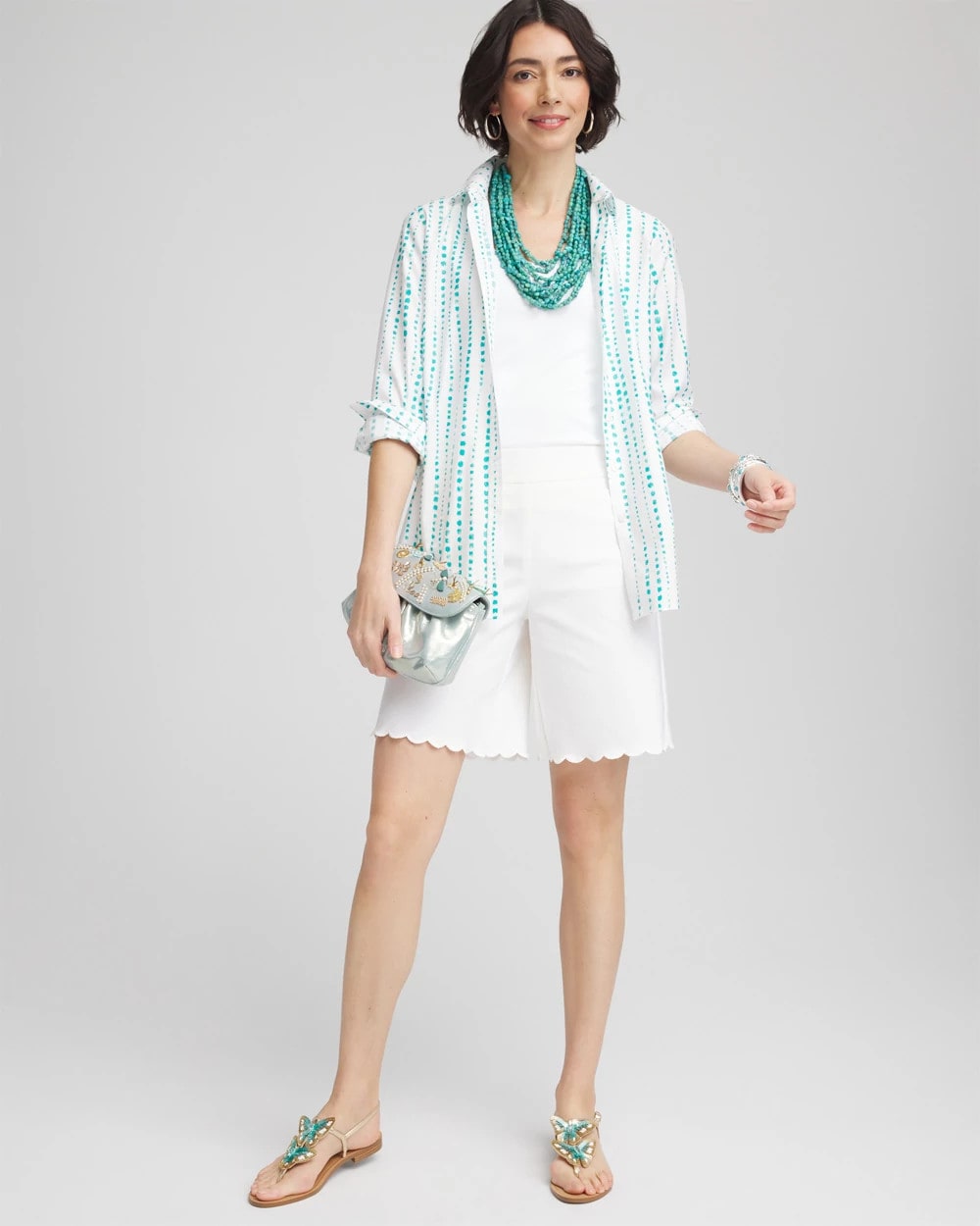 Chico's Clothing Brigitte™ Pull-On Scallop-Hem Shorts