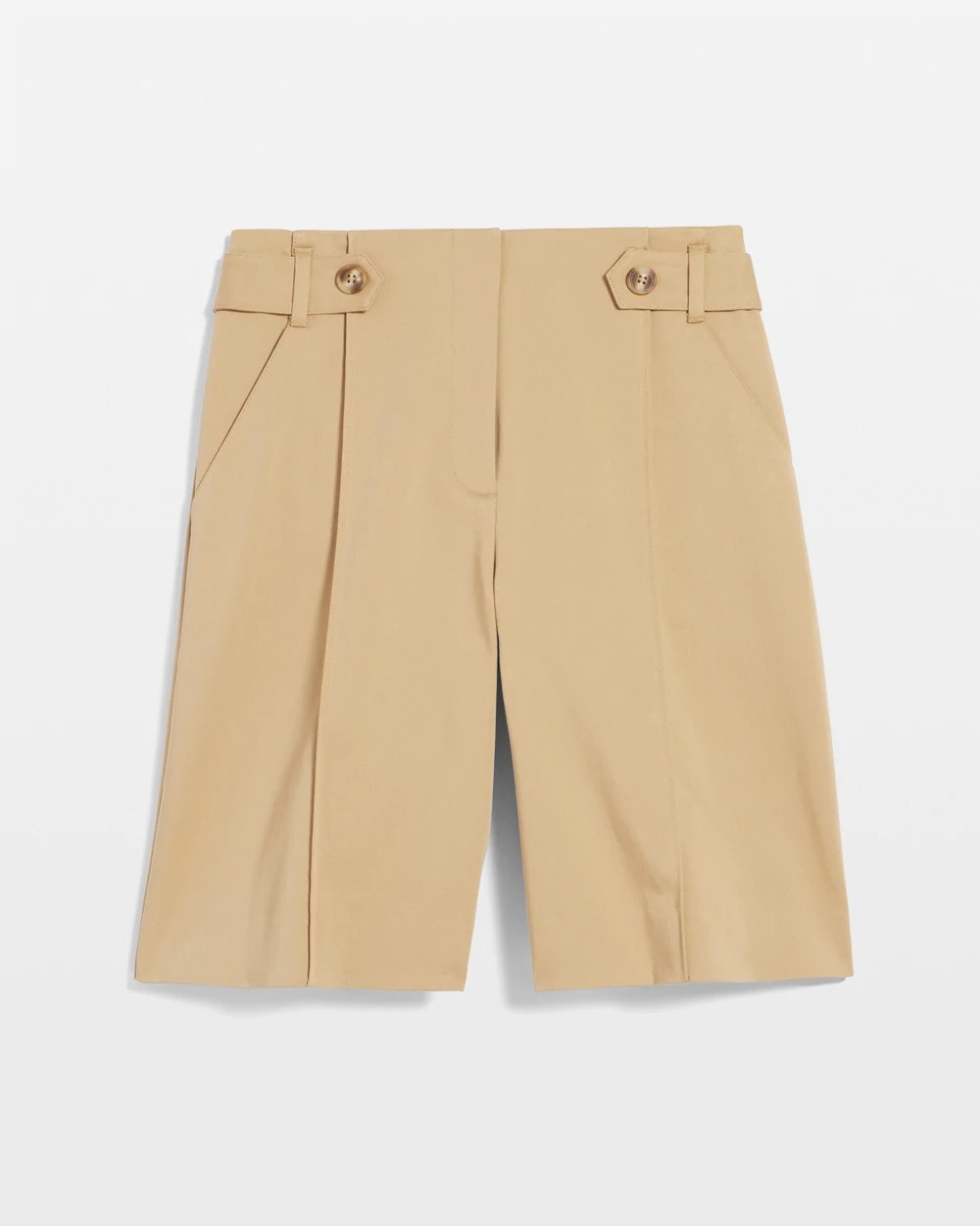 Chico's Clothing Sateen Tab-Front A-line Shorts