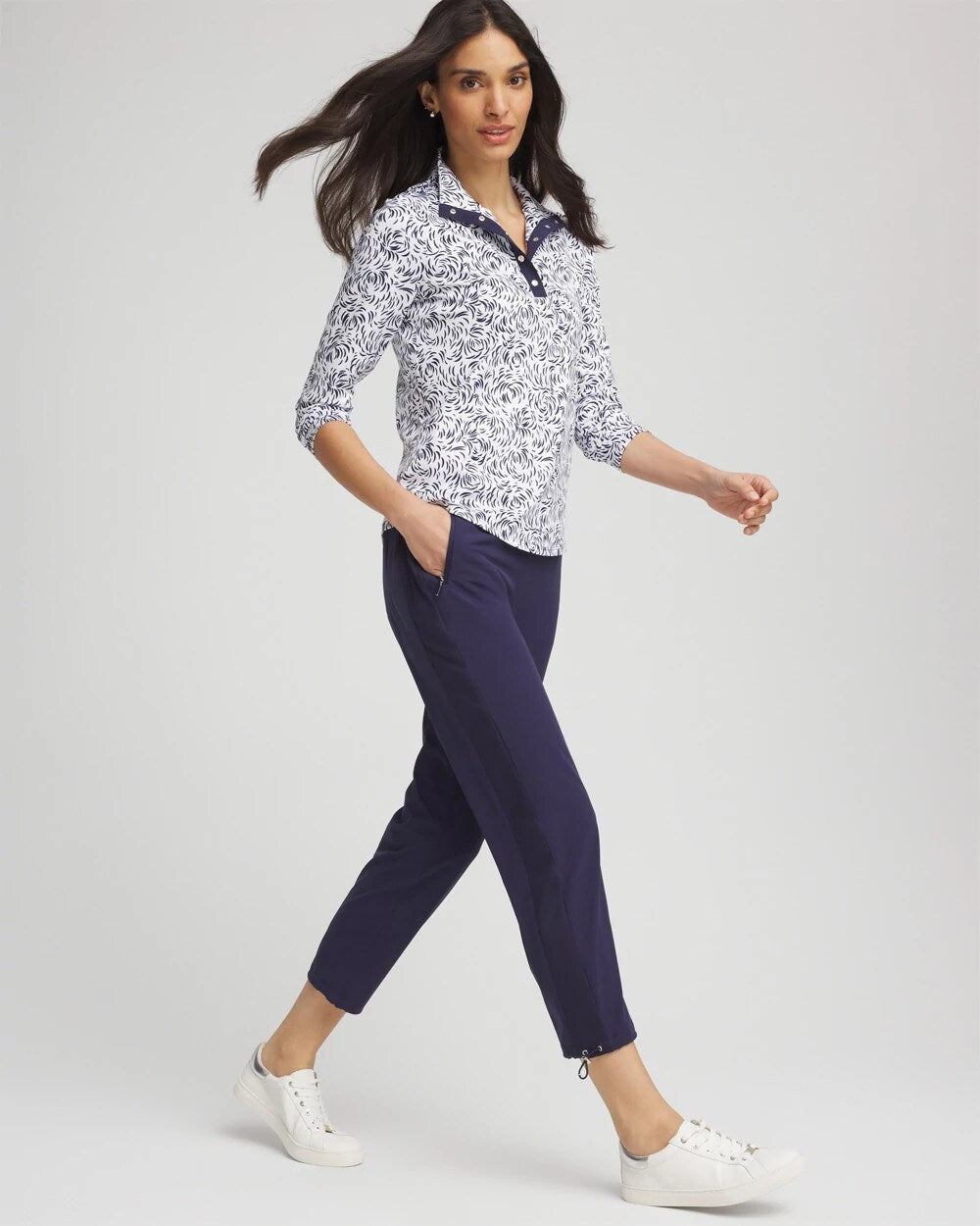 Chico's Clothing Zenergy® UPF Rib Mix Cropped Pants