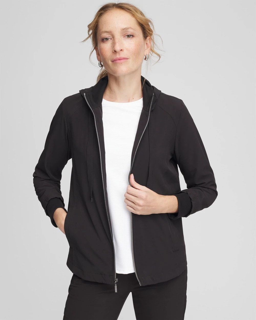Chico's Clothing Zenergy® UPF Rib Mix Jacket