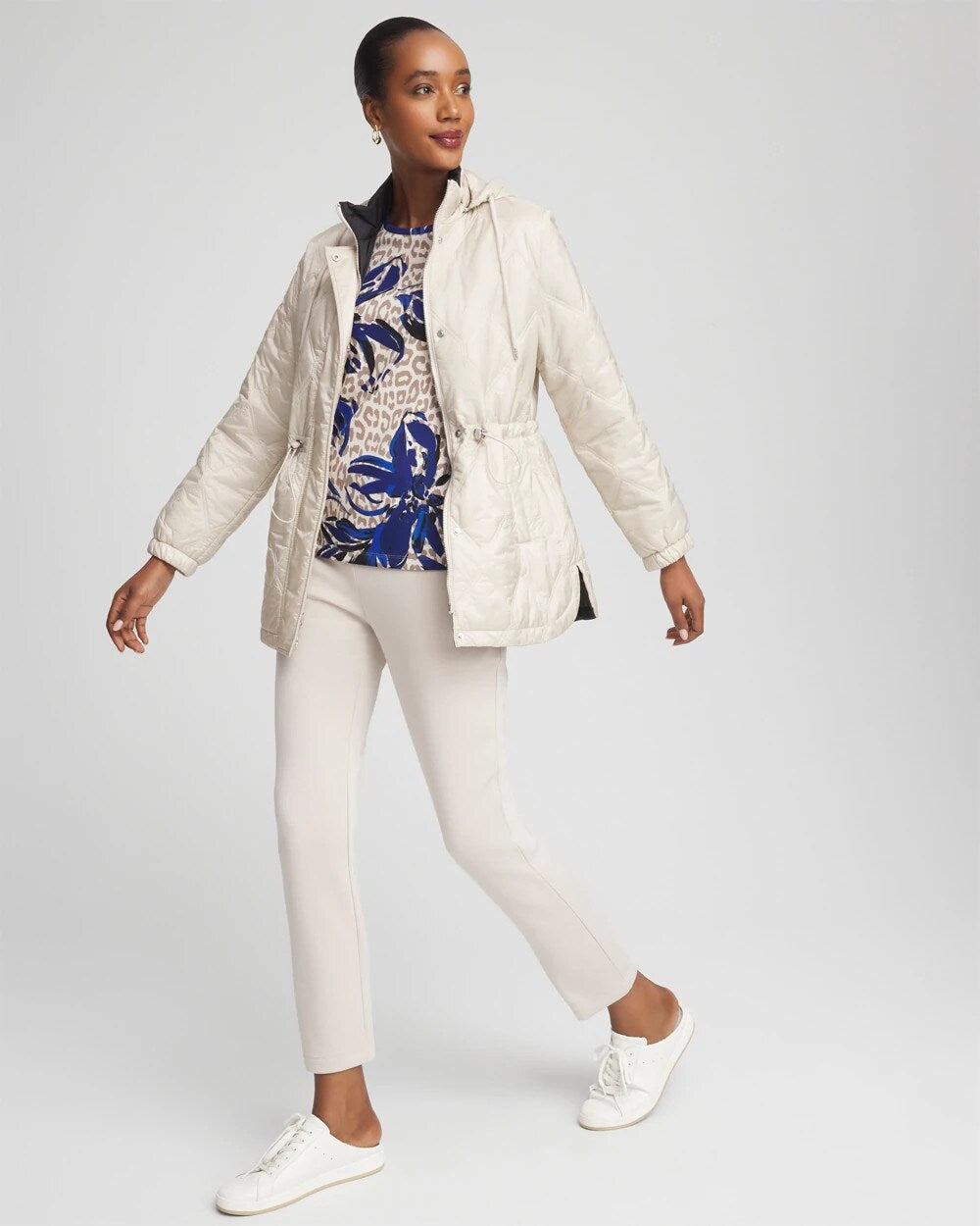 Chico's Clothing Zenergy® Water-Resistant Quilted Anorak Jacket