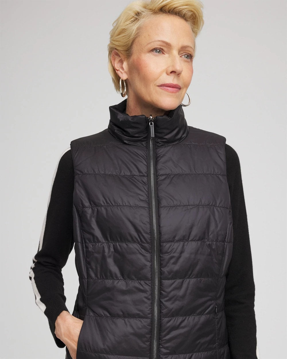 Chico's Clothing Zenergy® Reversible Velvet Puffer Vest