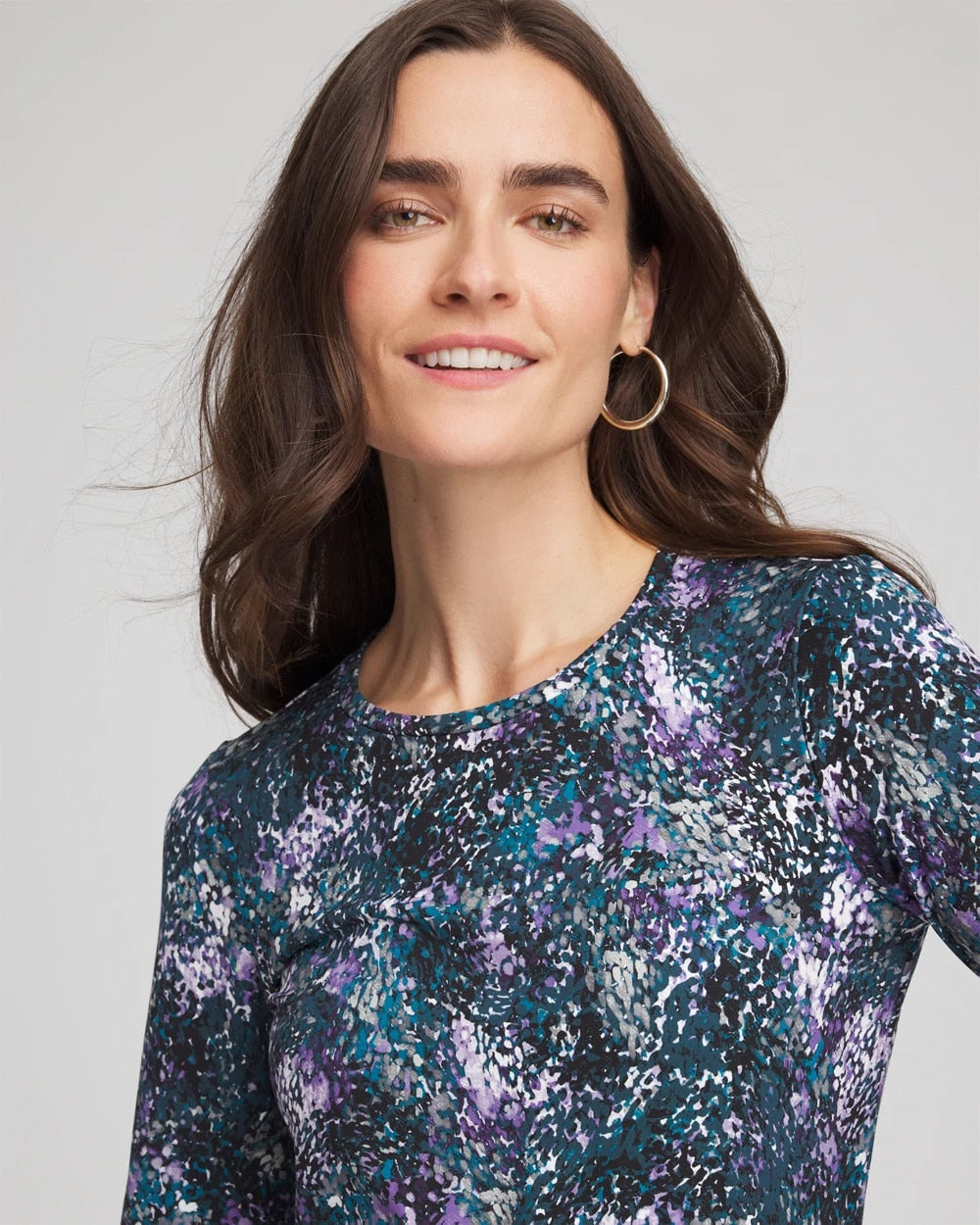 Chico's Clothing Zenergy® Soft Brushed Scattered Top
