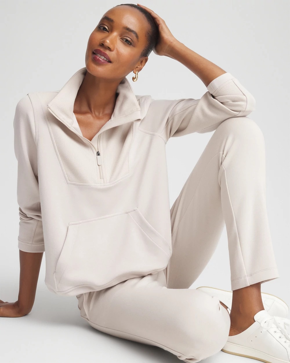 Chico's Clothing Zenergy® Ribbed Sweatshirt