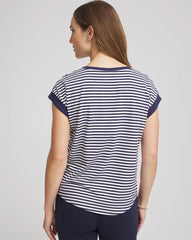 Chico's Clothing Zenergy® UPF Striped Tee