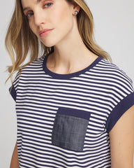Chico's Clothing Zenergy® UPF Striped Tee