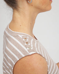 Chico's Clothing Zenergy® UPF Sleeveless Metallic-Striped Tank
