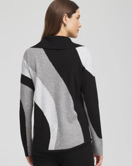 Chico's Clothing Zenergy® Luxe Intarsia Cowlneck Top