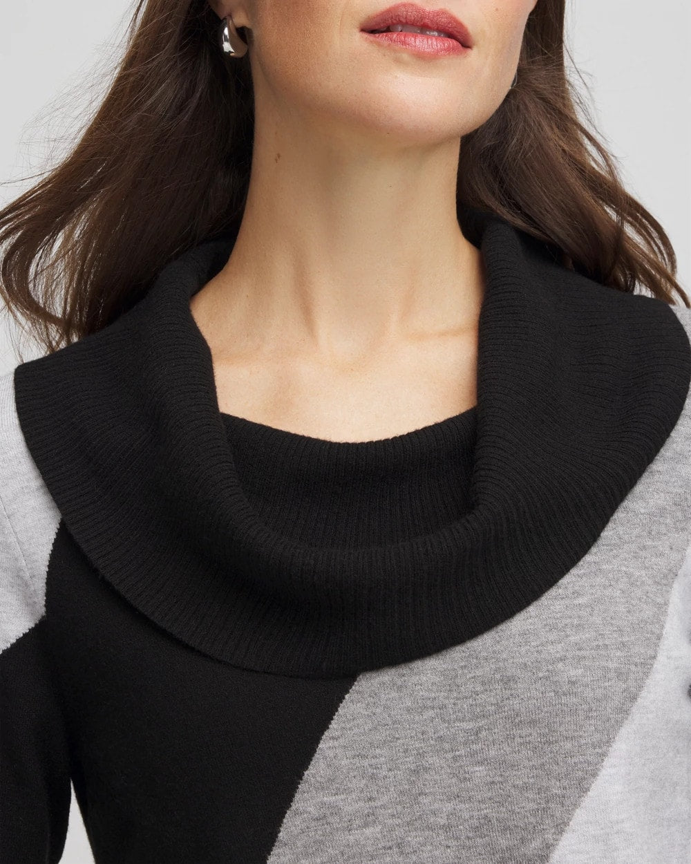 Chico's Clothing Zenergy® Luxe Intarsia Cowlneck Top