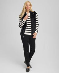 Chico's Clothing Zenergy® Luxe Eyelash Striped Sweater