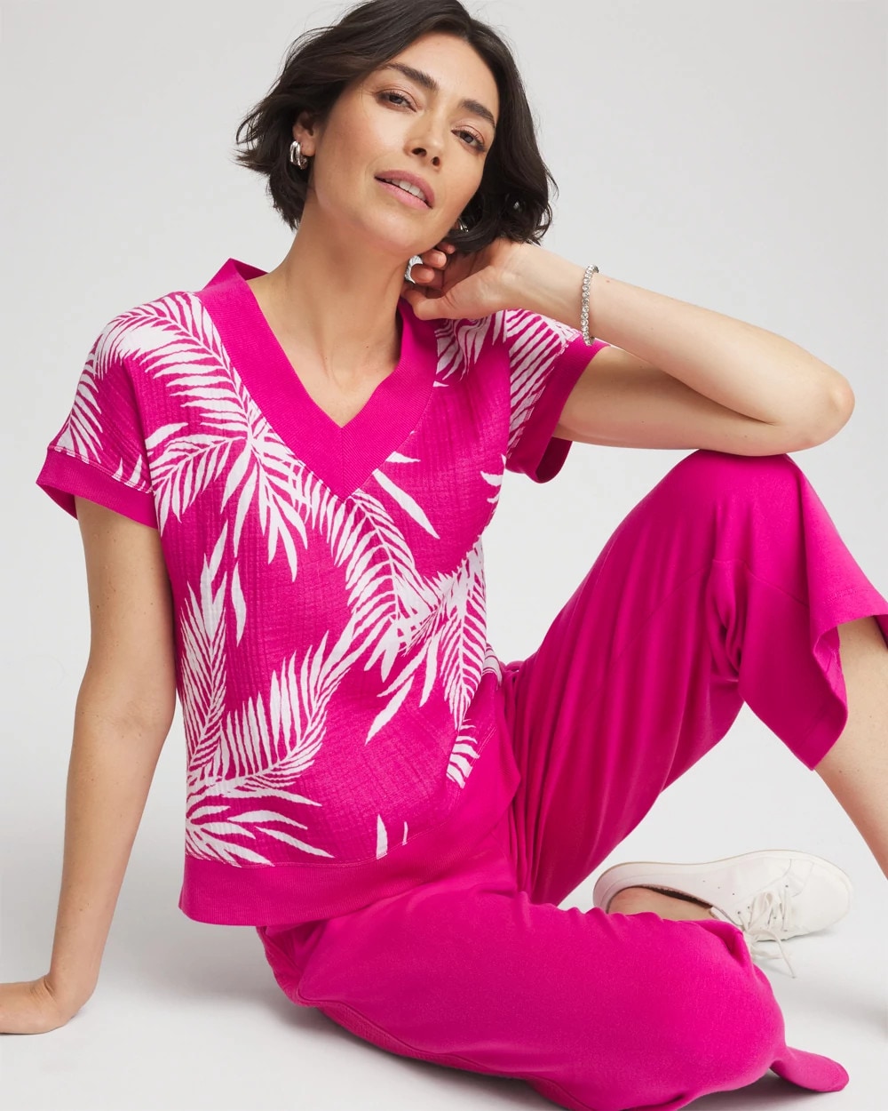 Chico's Clothing Zenergy® Tropical Gauze Top