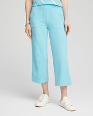 Chico's Clothing Zenergy® French Terry Gauze-Inset Cropped Pants