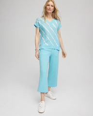 Chico's Clothing Zenergy® French Terry Gauze-Inset Cropped Pants
