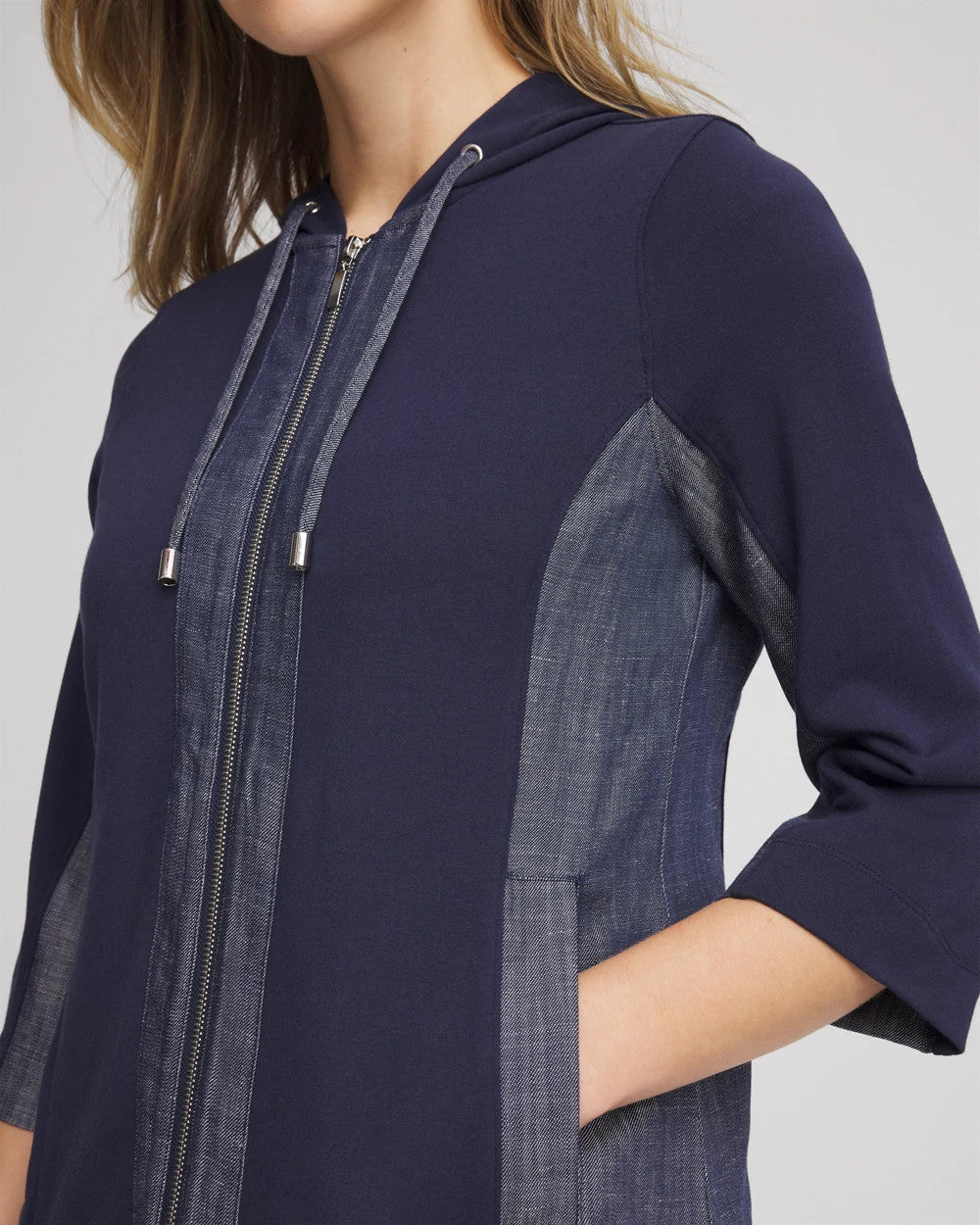 Chico's Clothing Zenergy® French Terry & Chambray Jacket