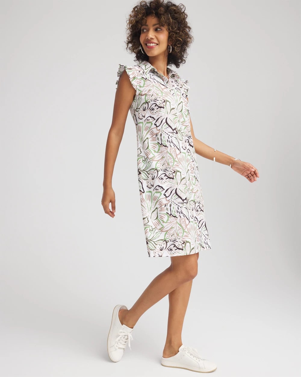 Chico's Clothing Zenergy® UPF Knit Floral Polo Dress